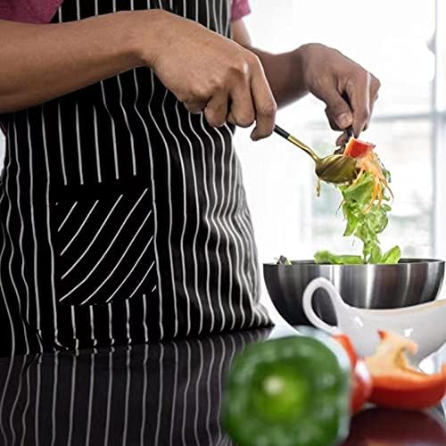 NLUS 2 Pack Kitchen Cooking Aprons, Adjustable Bib Soft Chef Apron with 3 Pockets for Men Women (Umber/Black) - color: Brown 2