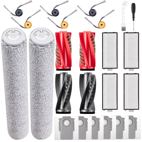 24 Pack Accessories Kit for Roborock Qrevo Curv 2 Flow Robot Vacuum