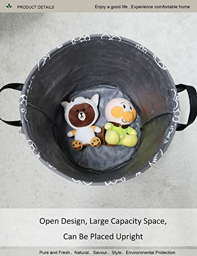 Round collapsible Large Sports Ball Laundry Hamper for Adults Kids - color: Grey Sports Ball