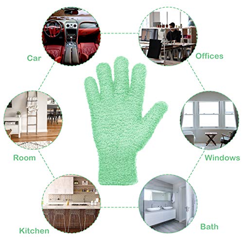 Patelai 2 Pairs Microfiber Gloves for Plants,Blue, Grass Green,X-Large - color: Blue, Grass Green, size: X-Large