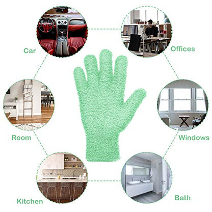 Patelai 2 Pairs Microfiber Gloves for Plants,Blue, Grass Green,X-Large - color: Blue, Grass Green, size: X-Large