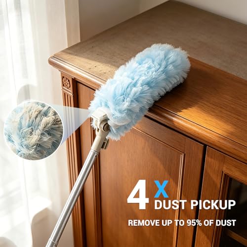 Duster Kit-6 Ft Extendable Handle, 20 Disposable Microfiber Refills