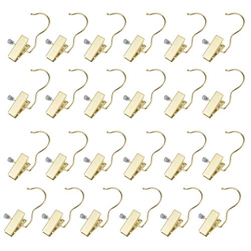 Boot Hangers 4.5" Metal Outfit Hanger Gold Hanging Clips for Gloves Shoes Laundry Hooks Hair Extension Wigs Clips Portable Home Travel Hangers for Hat, Towels, Bras, Socks 12Pack - color: Gold
