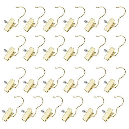 Boot Hangers 4.5" Metal Outfit Hanger Gold Hanging Clips for Gloves Shoes Laundry Hooks Hair Extension Wigs Clips Portable Home Travel Hangers for Hat, Towels, Bras, Socks 12Pack - color: Gold