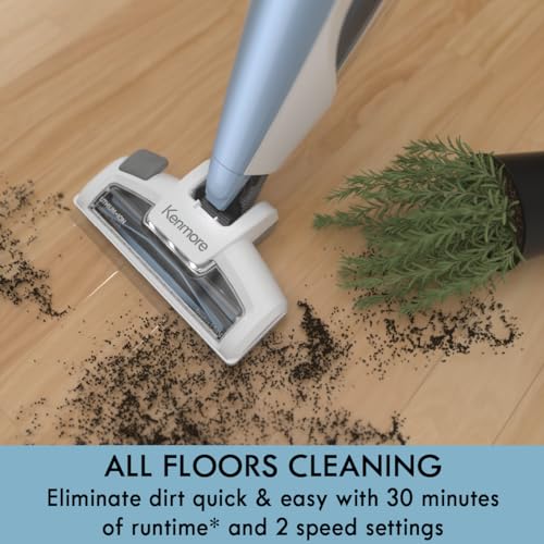 Kenmore DS1020 16V Cordless Stick Vacuum Lightweight 2-in-1 Handheld - style: Gray-Blue