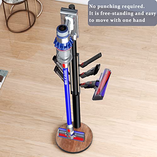 XIGOO Docking Station Holder Freestanding Vacuum Stand Rack with 6 Hooks - color: Black, style: Black with 6 Hooks