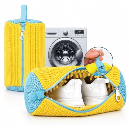 Premium Shoe Washing Machine Bag for Sneakers, 2 Pack Laundry Shoe Bag for Washer and Dryer, Mesh Shoe Cleaning Bag with Durable Zipper, Reusable Sneaker Wash Bag for Washing Shoes in Washing Machine
