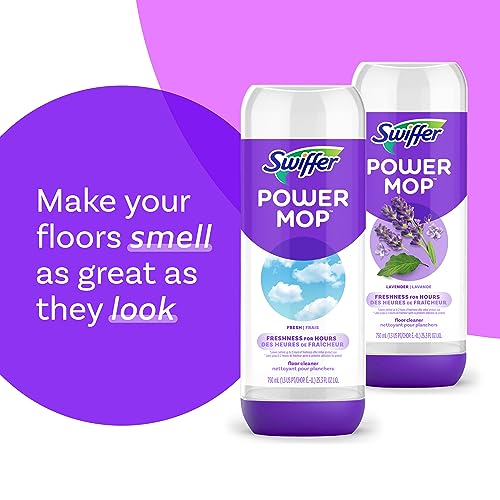 Swiffer PowerMop Liquid Floor Cleaner Refills, Solution for Power Mop, Fresh Scent, 2 Count Mopping Fluid Replacement Bottle, Spray Mops Cleaning Juice, No Bucket Needed, Multi-Surface and Wood - size: 25.35 Fl Oz (Pack of 2)