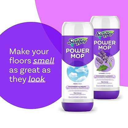 Swiffer PowerMop Liquid Floor Cleaner Refills, Solution for Power Mop, Fresh Scent, 2 Count Mopping Fluid Replacement Bottle, Spray Mops Cleaning Juice, No Bucket Needed, Multi-Surface and Wood - size: 25.35 Fl Oz (Pack of 2)