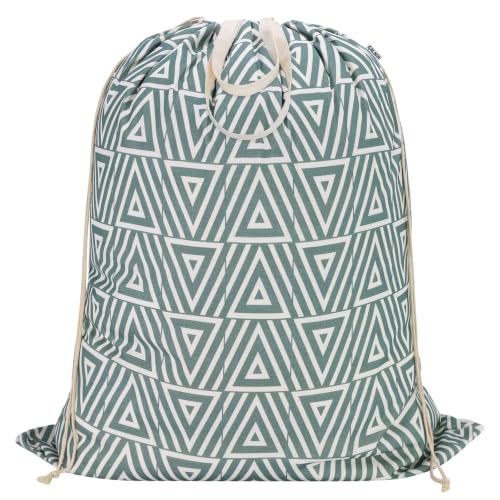 Canvas Laundry Bag 33"Wx 35"H, Heavy Duty Hamper Liner, XL Geom SlateGreen - color: Geom SlateGreen,1pc XL, size: XL 33"W x 35"H┃1 Pack
