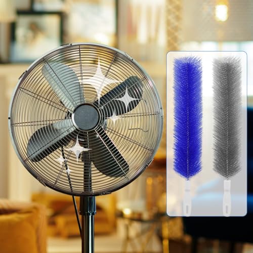 4 Pcs Cobweb Duster, Bendable Fan Duster, Plastic Fan Cleaner Brush,Microfiber Head Dusting Brush, Reusable Dust Remover for Air Conditioning Shutters,Ceiling Fan Blades,Air Vents, Curtains, Cars