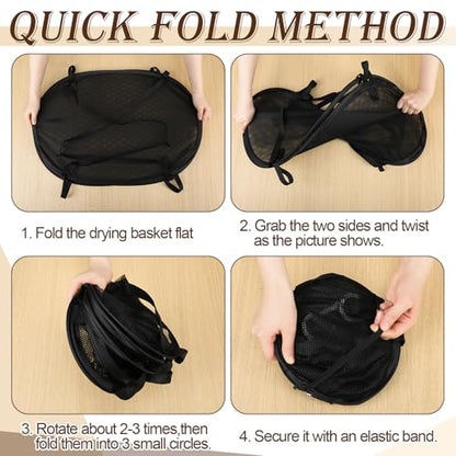 2 Pcs 3 Tier Sweater Drying Rack Flat, Black, 30 x 23.7 x 35.4 Inch - color: Black, size: 30 x 23.7 x 35.4 Inch