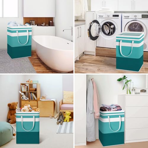HomeHacks 2 Pack Large Laundry Baskets, Laundry Hampers Bags (Green 75Lx2) - color: Green, size: 75L