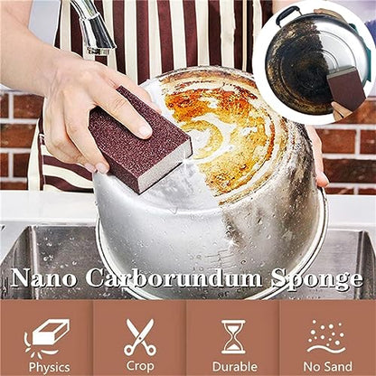 3 Pack Emery Magic Wipe Sponge, Nano Carborundum Cleaning Sponge - color: Brown, size: Basic Style 2.5cm thick-3Pcs