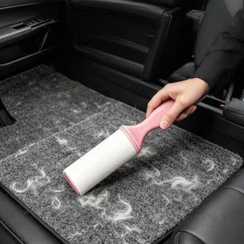 Lint Roller for Pet Hair, 3 Pack Sticky Rollers with 180 Sheets (60 Each), Reusable Handle, Extra Sticky Fur Remover, Car Dog & Cat Hair Remover for Clothes, Furniture, Carpet, Couch, Car Seats