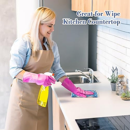 Lucomb 8 Pack Swedish Dish Cloths for Kitchen Reusable, Cellulose Sponge Cloths Swedish Dish Rags Washable Paper Towels Cloth Quick Dry Non-Scratch for Washing Dishes Home Counter Wipe - color: 8 Pack-geometric Pattern
