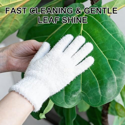 M METERXITY Dusting Gloves, Reusable Washable Mittens for House/Plants/Cars/Blinds Dusting, Leaf Cleaning Glove Mittens - color: White, size: 7.8 x 10 cm