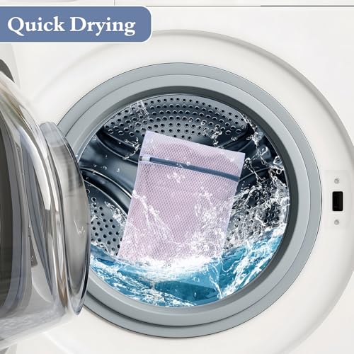 Heavy-Duty Honeycomb Mesh Laundry Bags, 5-Pack (2x 12×16", 2x 16×20", 1x 20×24") | Delicates Wash Bags for Lingerie & Baby Clothes - size: M2L2XL1