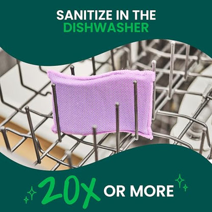 Scotch-Brite Stay Clean Scrubber Pads, Non-Scratch Dish Sponges for Kitchen Cleaning, 12 Count, Rinses Clean, Odor-Resistant, Safe on Non-Stick Cookware, Pots, Pans, and Glassware - size: 12 Pads