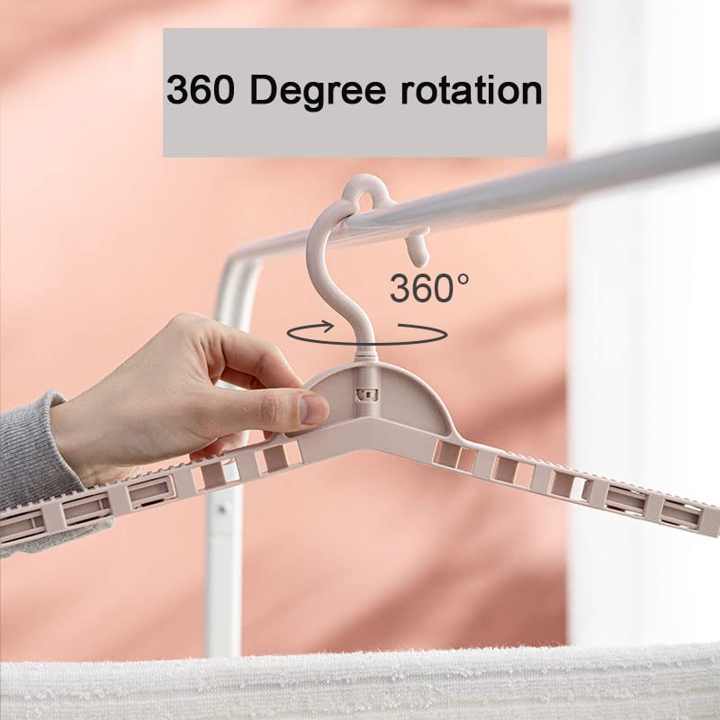 Foshine 4 Pack Extra Large Hangers Enlarge Adjustable Shoulder 16.5"-26" - color: Light Pink