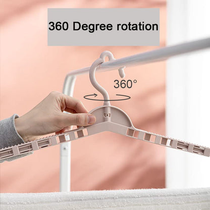 Foshine 4 Pack Extra Large Hangers Enlarge Adjustable Shoulder 16.5"-26" - color: Light Pink