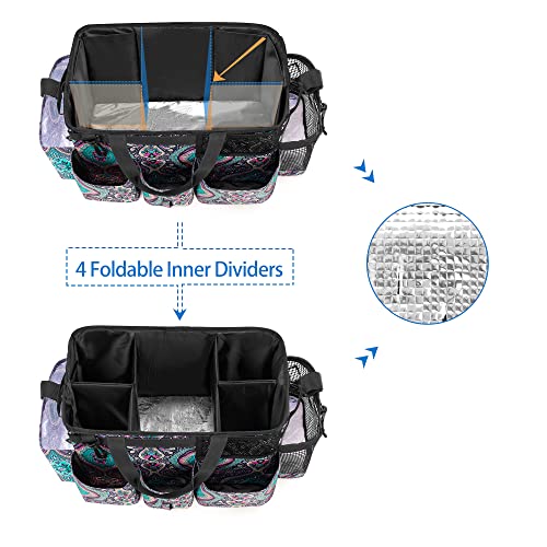 LoDrid Wearable Cleaning Caddy Bag with 4 Foldable Dividers, Totem - color: Totem