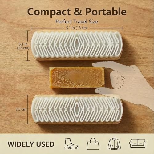 3Pcs Suede Brush, Suede Brush for Shoes & Suede Eraser Set, 2026 Upgraded Nubuck Cleaning Brush, Wooden Handle Soft Cleaner for Shoes Bags Jacket Purse Sofa
