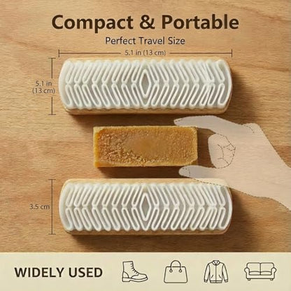 3Pcs Suede Brush, Suede Brush for Shoes & Suede Eraser Set, 2026 Upgraded Nubuck Cleaning Brush, Wooden Handle Soft Cleaner for Shoes Bags Jacket Purse Sofa