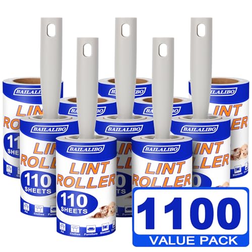 BAILALIBO Lint Roller for Pet Hair, 1100 Sheets