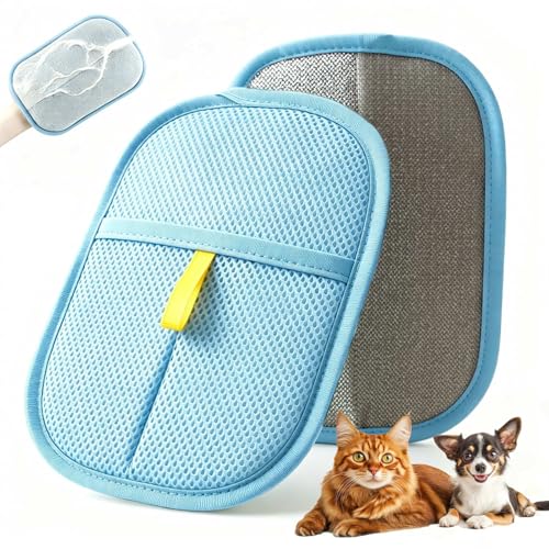 Thickened Pet Hair Removal Glove for Fabric Surfaces, Blue - color: Blue