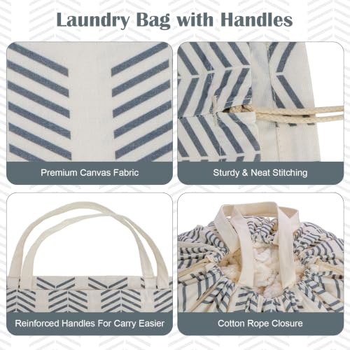Canvas Laundry Bag 33"Wx 35"H, Heavy Duty Hamper Liner, XL Geom Arrow - color: Geom Arrow,1pc XL, size: XL 33"W x 35"H┃1 Pack