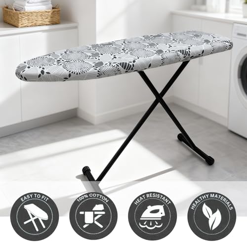 Ironing Board Cover and Pad,12x36In Sewn-in Thick Feltpads - color: 12x36in-white Grey