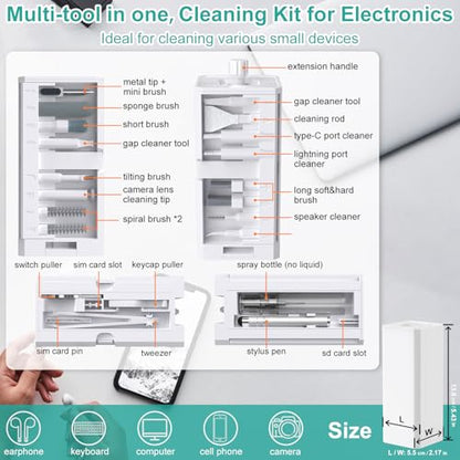 VICHYIE 32 in 1 Multi-Function Cleaning Kit for Electronic Devices (White) - color: White