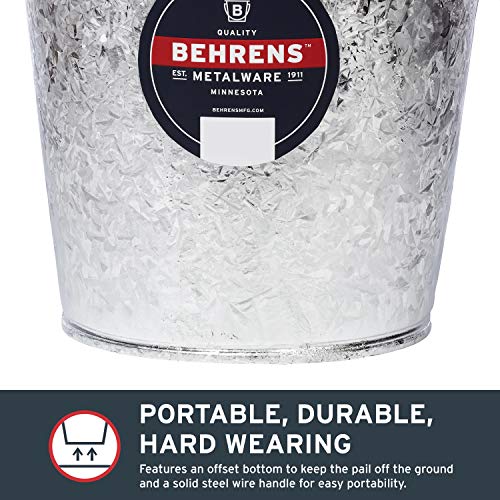 Behrens Hot-Dipped Galvanized Steel Utility Pail - size: 15 quarts, style: Hot Dipped