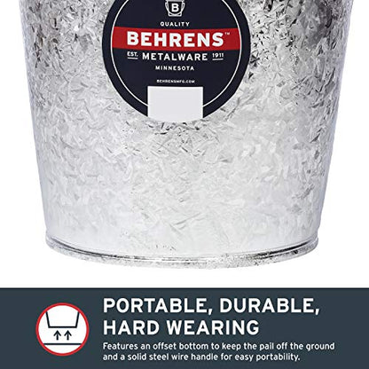 Behrens Hot-Dipped Galvanized Steel Utility Pail - size: 15 quarts, style: Hot Dipped