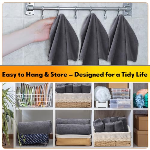 Nuenen Car Microfiber Clean Cloths, Gray, 16 x 16 Inch, 60 Pcs - color: Gray, size: 16 x 16 inches