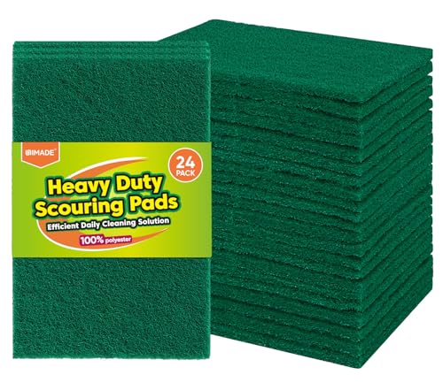 UNIMADE Heavy Duty Scouring Pads, 24Pcs Household Scour Pads - color: Green, size: 24 Pack
