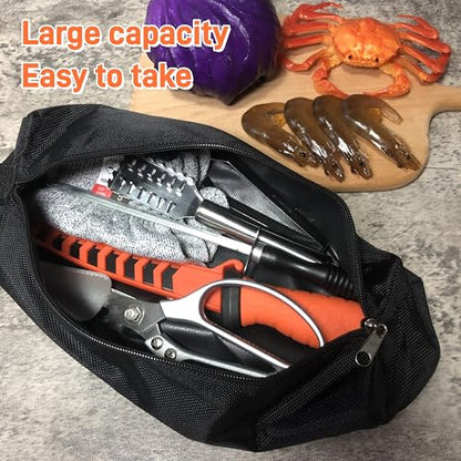 Fishing Knife Set, Fish Cleaning Kit, Filet Knife for Fish, Fish Scale Cleaning Brush, Multi-Functional Scissors, Gloves, Fishbone Tweezers, Storage Bag,Fishing Accessories,Fishing Tool Kit - size: 7PCS-Orange