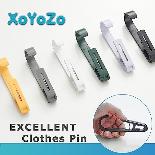 Laundry Hooks with Clips Hanger Closet Organizer Clamps Socks Boot Bras Towels for Bathroom Wardrobe Kitchen Office 4Pcs (Green) - color: Green