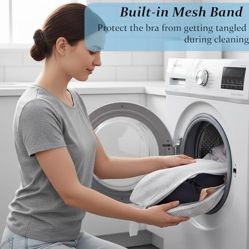 4 Pack Bra Washing Bags,Delicate Lingerie Protector for Washing Machine, Mesh Laundry Bags for Bras,Be Suitable For Socks, Underwear, Gentle Wash And Durable Fabric