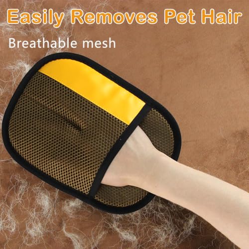 Thickened Pet Hair Removal Glove for Fabric Surfaces, Brown - color: Brown