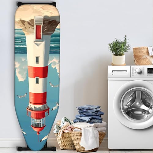 Nuxovilar Lighthouse Seagulls Ironing Board Cover 15x54 Polyester - color: Ytt02450