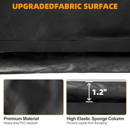 8'6"x22' Garage Floor Mat, Heavy Duty Containment Mat with a Squeegee Waterproof PVC Non-Slip Durable Protection from Snow, Rain and Mud, for Cars SUVs Trucks Parking Garages, Black - size: 8'6"x22'