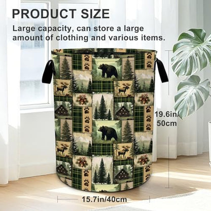 Animals Laundry Basket Foldable Oxford Laundry Hamper With Handle For Room Bathroom Bedroom - color: Animals