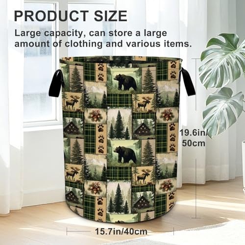 Animals Laundry Basket Foldable Oxford Laundry Hamper With Handle For Room Bathroom Bedroom - color: Animals