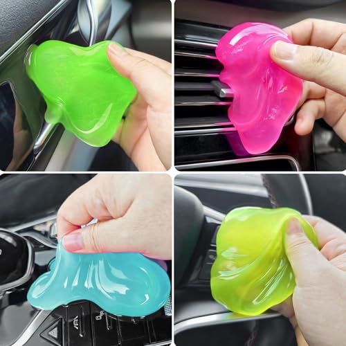 Car Cleaning Gel 4-Pack, Reusable Putty for Car Vents & Crevices - size: 4PCS-cleaninggels