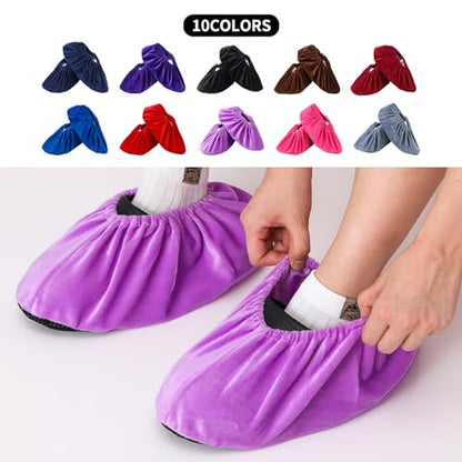 10 Pairs Shoe Covers, Soft Thickened Boot Shoe Covers, Non Slip Shoe Covers Reusable, Durable Washable Shoe Covers for Indoors Home Office