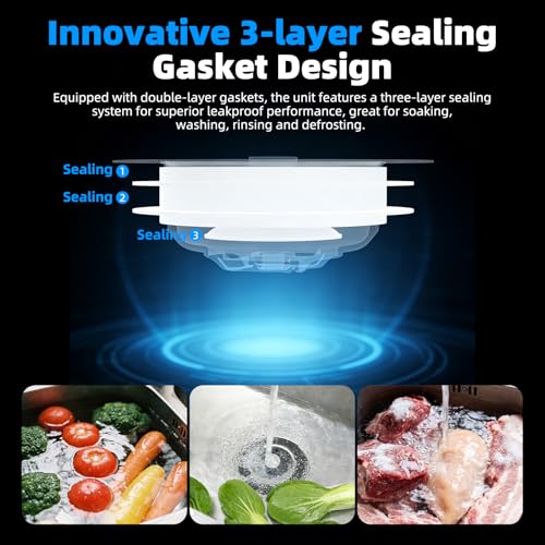 Hibbent 3 in 1 Kitchen Sink Drain Strainer, Stainless Steel Pop Up Stopper - color: Matte Black