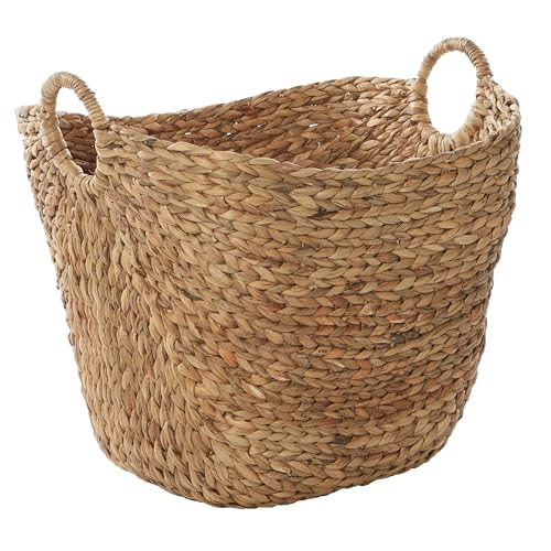 Deco 79 Seagrass Storage Basket, Large Woven Basket, 20" x 18" x 19", Brown