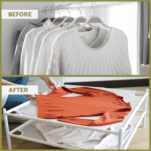 Sweater Drying Rack, 2-Pack Stackable Flat Mesh Clothes Drying Rack - size: 2-Pack
